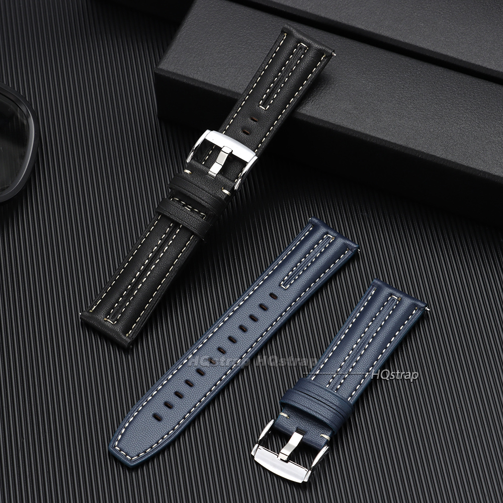 22mm Retro Calfskin Leather St - Leather Strap Quick Release recension och pris