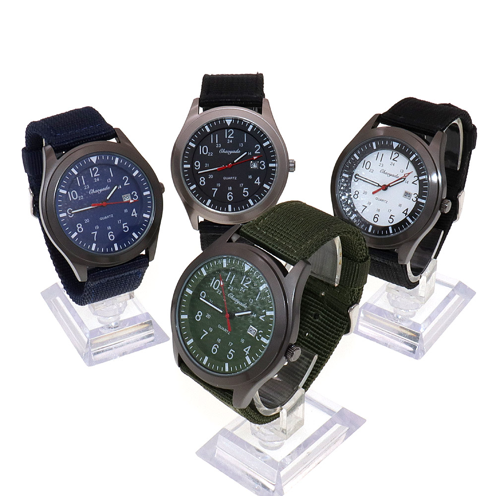Luxury Men's Quartz Watch Spor - Canvas Strap Watch recension och pris