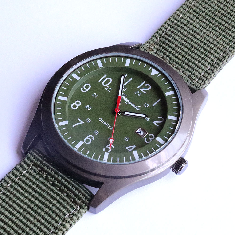 Luxury Men's Quartz Watch Spor - Canvas Strap Watch recension och pris