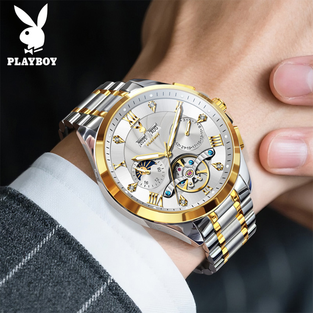PLAYBOY 3090 Luxury Men's Auto - Rolex Watch Daytona recension och pris